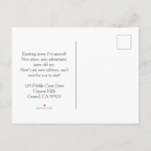 Ladies Pink Golf Cart  Moving Boxes Golf Course Aankondigingskaart (Achterkant)