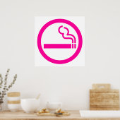 Ladies Smoking Area 喫煙女性 Japanese Sign Poster (Keuken)