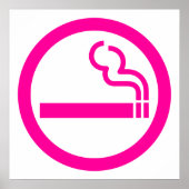 Ladies Smoking Area 喫煙女性 Japanese Sign Poster (Voorkant)