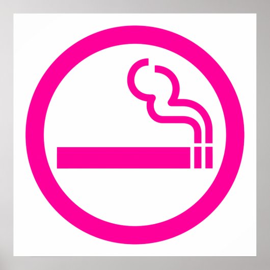 Ladies Smoking Area 喫煙女性 Japanese Sign Poster (Voorkant)
