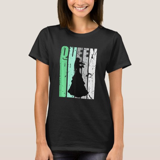 Ladies Violinist Queen Cute Cool Design Motivate V T-shirt (Voorkant)