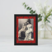 Ladies with long hair  Victorian image Briefkaart (Staand voorkant)