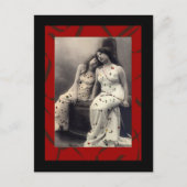 Ladies with long hair  Victorian image Briefkaart (Voorkant)