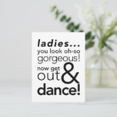 LadiesBathroomSign.jpg Briefkaart (Staand voorkant)