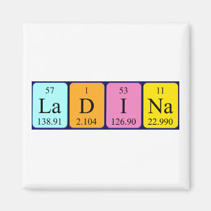 Ladina periodiek table name magnet