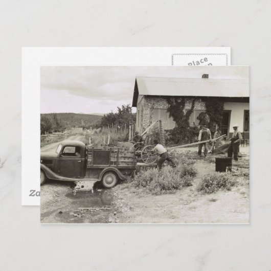 Lading a mower - 1940. briefkaart (Voorkant / Achterkant)