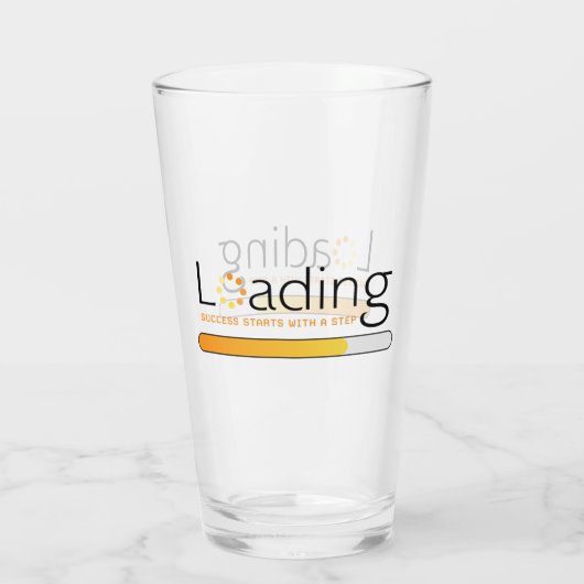 Lading - Het succes begint met een stap Glas (Achterkant)