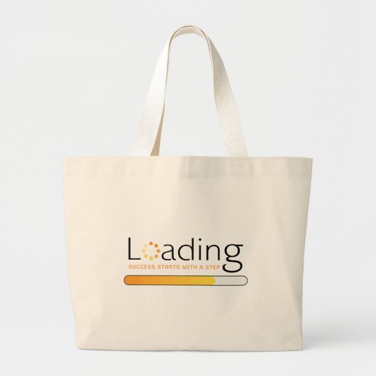 Lading - Het succes begint met een stap Grote Tote Bag (Voorkant)