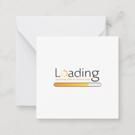 Lading - Het succes begint met een stap Notitiekaartje