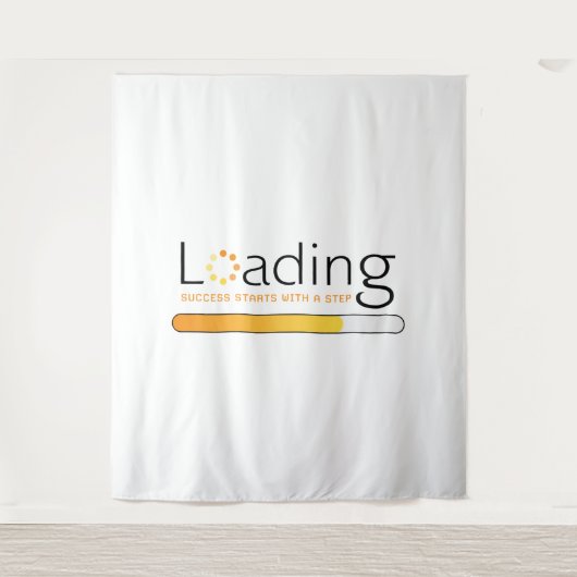 Lading - Het succes begint met een stap Wandkleed (Voorkant)