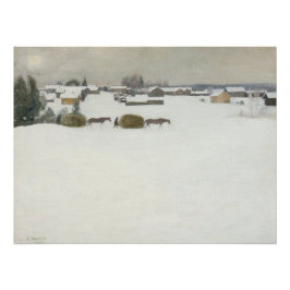 lading hooi | Het winterlandschap van Pekka Halone Perfect Poster