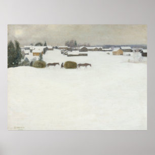 lading hooi Het winterlandschap van Pekka Halone Poster