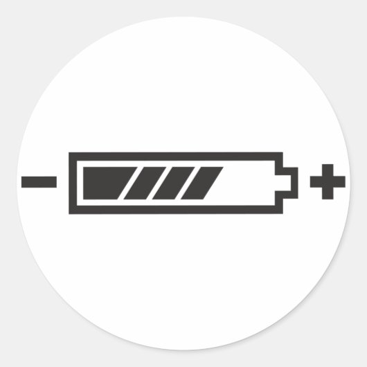Lading - hybride elektrisch op batterij ronde sticker (Voorkant)