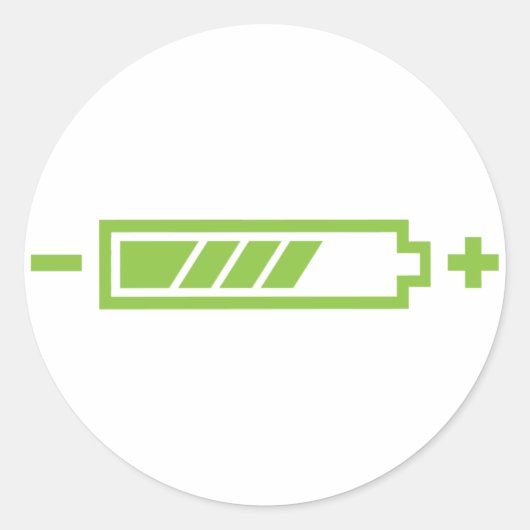 Lading - hybride elektrisch op batterij ronde sticker (Voorkant)