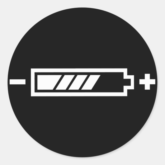 Lading - hybride elektrisch op batterij ronde sticker (Voorkant)
