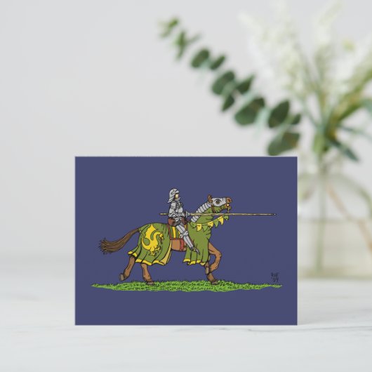 Lading Medieval Knight Briefkaart (Staand voorkant)