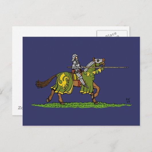 Lading Medieval Knight Briefkaart (Voorkant / Achterkant)
