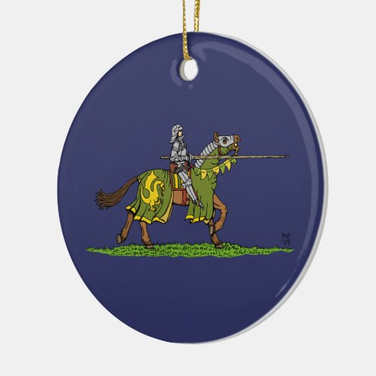 Lading Medieval Knight Keramisch Ornament (Links)