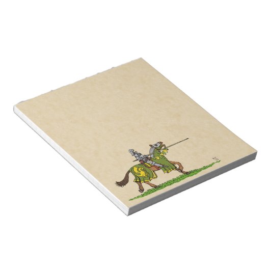 Lading Medieval Knight Notitieblok (Schuin)