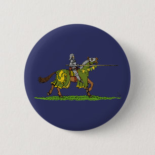Lading Medieval Knight Ronde Button 5,7 Cm