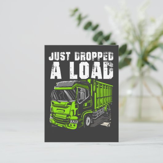 Lading Truck Driver Funny Trucker Driving Briefkaart (Staand voorkant)
