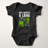 Lading Truck Driver Funny Trucker Driving Romper (Voorkant)