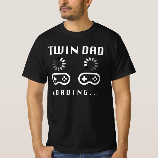 Lading Twin Dad Player - Gaming Gamer Zwangerschap T-shirt (Voorkant)