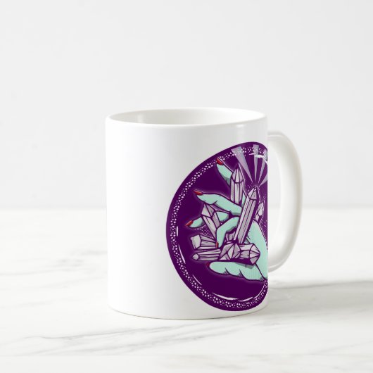 Lading van amethystkristallen koffiemok (Voorkant rechts)