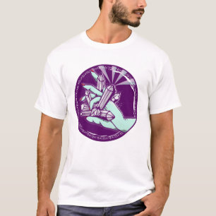 Lading van amethystkristallen t-shirt