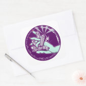 Lading van amethystkristallen vierkante sticker (Envelop)