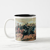 Lading van de lichtbrigade tweekleurige koffiemok (Links)