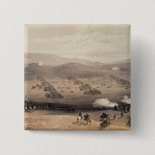 Lading van de Lichte Cavalerie Brigade Vierkante Button 5,1 Cm (Voorkant)