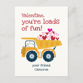 Lading van de Valentijnsdag van de Vun Dump Truck Briefkaart