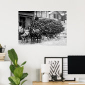 Lading van kerstbomen, 1910 poster (Thuiskantoor)