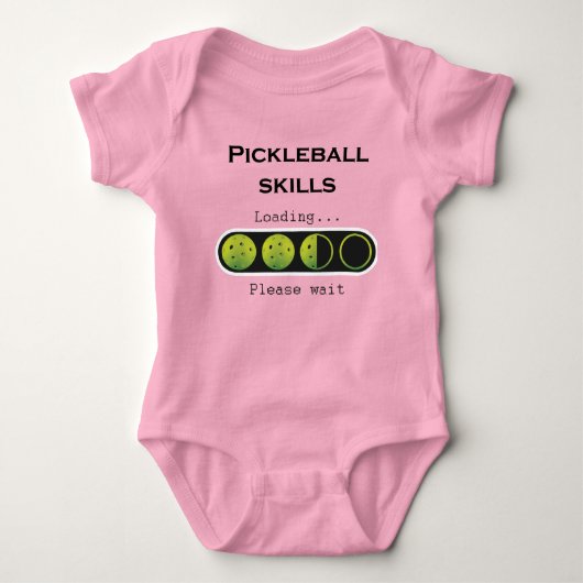 Lading van Pickleball-vaardigheden - groen/roze Romper (Voorkant)