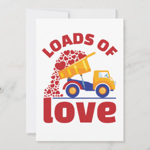 Lading vol liefde vrachtwagen Valentijnsdag jongen Feestdagenkaart