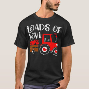 Ladingen liefdesValentijnsdag Hart Day Tractor Lo T-shirt