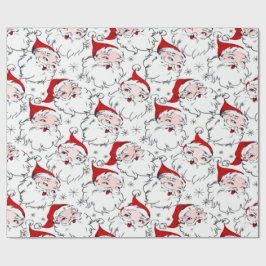 Ladingen Retro Santas Cadeaupapier