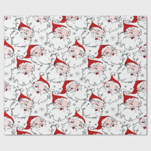Ladingen Retro Santas Cadeaupapier
