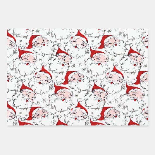 Ladingen Retro Santas Inpakpapier Vel (Voorkant 3)