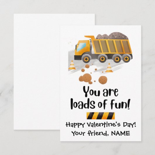 Ladingen Valentijn Kaart van de Fun Construction C (Voorkant / Achterkant)