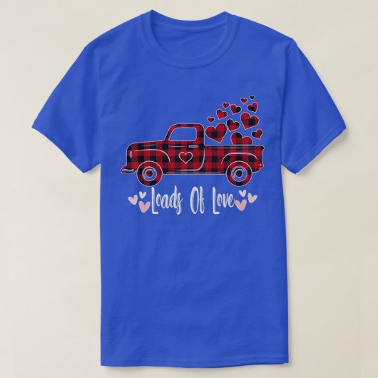 Ladingen van de liefde  Truck Red Plays Valentijns T-shirt (Design voorkant)