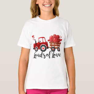 Ladingen van de liefde Truck Red Pset Hearts Toddl T-shirt