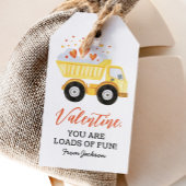 Ladingen van Fun Dump Truck Kinder Valentijnsdag Cadeaulabel