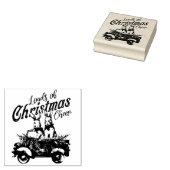 Ladingen van Kerstmis Cheer Konijnen in Retro Vrac Rubberstempel (Gestempeld)