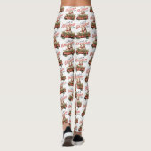 Ladingen van Kerstmis Cheer Konijnen in Rode Vrach Leggings (Achterkant)
