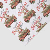 Ladingen van Kerstmis Cheer Konijnen in Rode Vrach Tissuepapier (Detail)