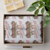 Ladingen van Kerstmis Cheer Konijnen in Rode Vrach Tissuepapier (Geschenk)