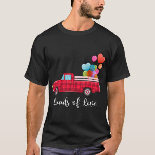Ladingen van Liefde Pickup Rode Vrachtwagen Valent T-shirt