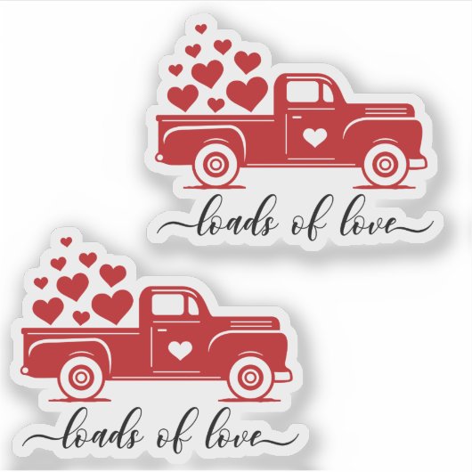 Ladingen van Liefde Vrachtwagen Meisje Sticker (Voorkant)